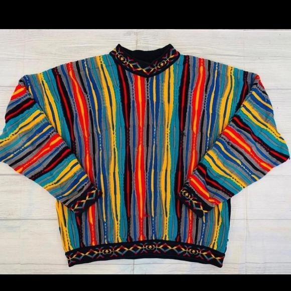 Coogi Australia Mens Multicolor Geometric Pattern Knit Sweater Size L Australia - Picture 2 of 4
